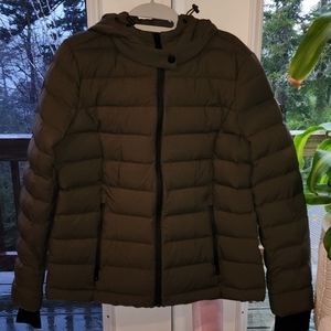 NWOT Michael Kors green hooded down jacket Medium